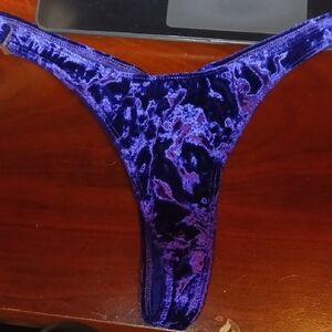 Luxurious Velvet Bikini Bottom in Deep Purple